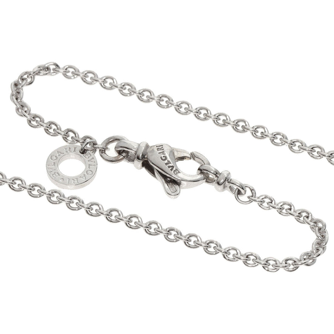 BVLGARI Necklace K18WG Silver Chain 15.7" Women Used Authentic