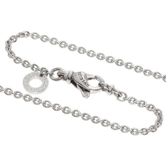 BVLGARI Necklace K18WG Silver Chain 15.7" Women Used Authentic