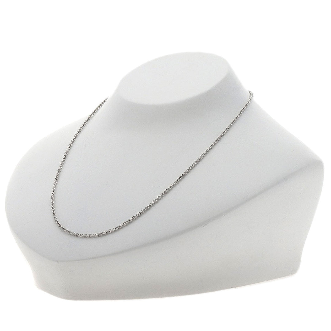 BVLGARI Necklace K18WG Silver Chain 15.7" Women Used Authentic