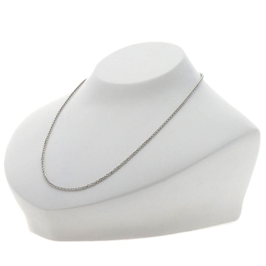 BVLGARI Necklace K18WG Silver Chain 15.7" Women Used Authentic