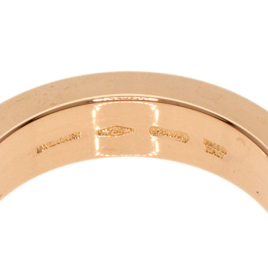 BVLGARI Ring 18K Pink Gold gold Double logo 1P diamond Women Used Authentic