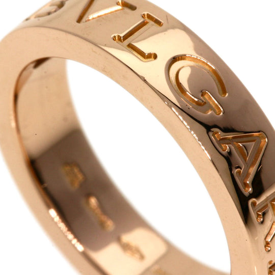 BVLGARI Ring 18K Pink Gold gold Double logo 1P diamond Women Used Authentic