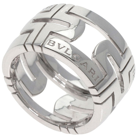 BVLGARI Ring K18WG Silver Parentesi Openwork Large #49