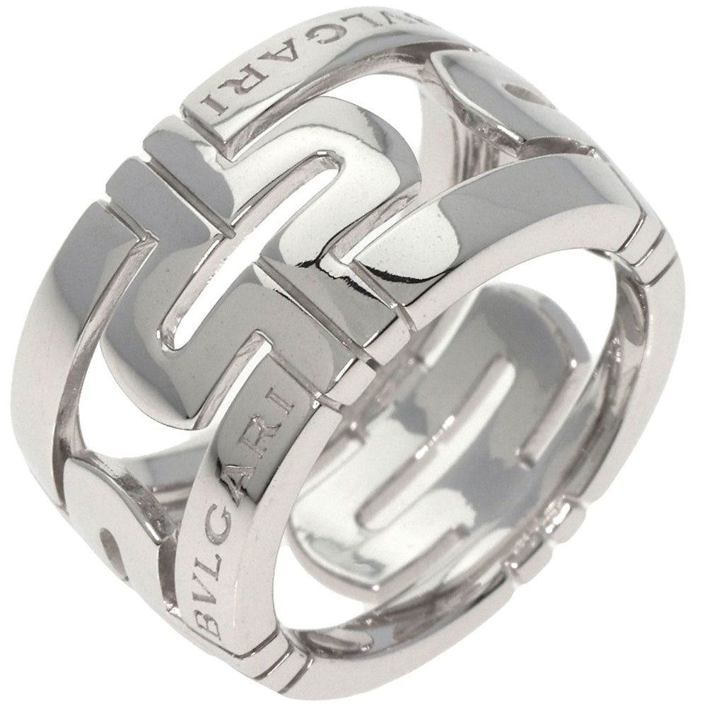 BVLGARI Ring K18WG Silver Parentesi Openwork Large #49