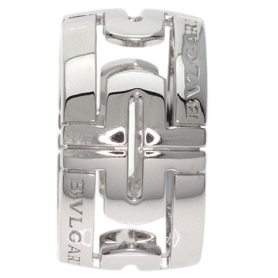 BVLGARI Ring K18WG Silver Parentesi Openwork Large #49