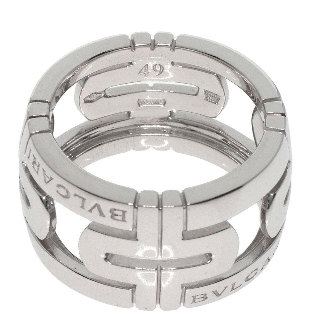 BVLGARI Ring K18WG Silver Parentesi Openwork Large #49
