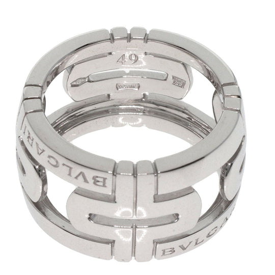 BVLGARI Ring K18WG Silver Parentesi Openwork Large #49