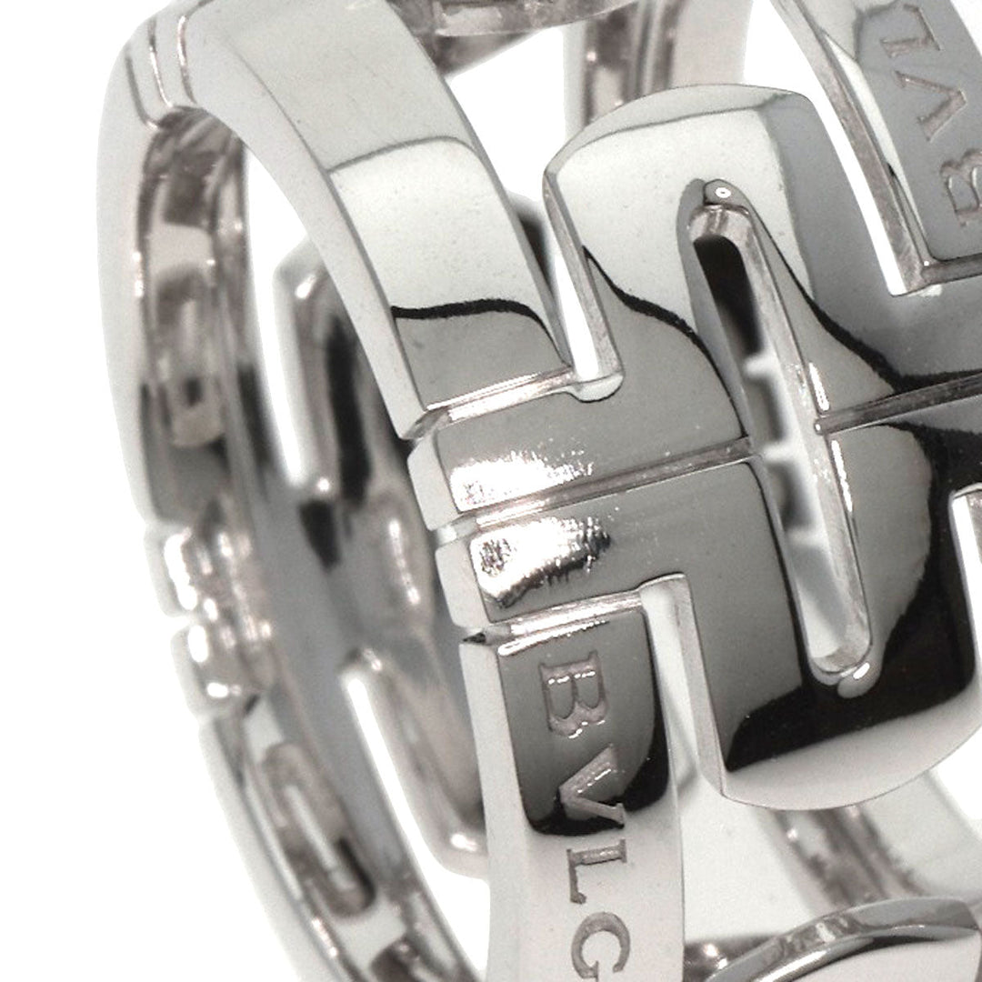 BVLGARI Ring K18WG Silver Parentesi Openwork Large #49