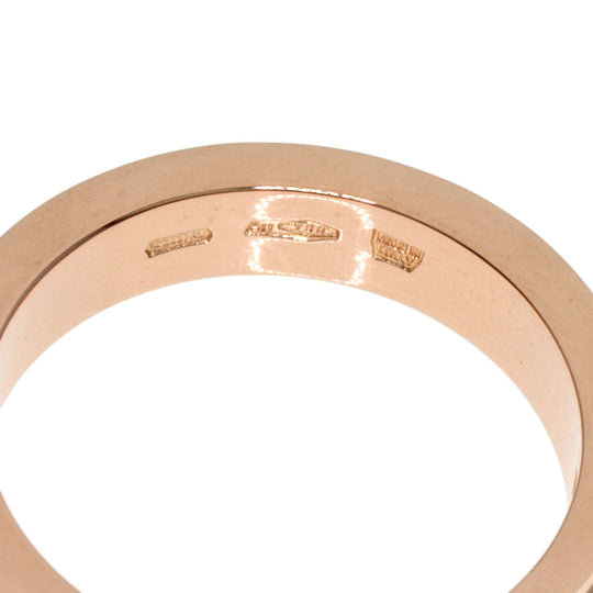 BVLGARI Ring 18K Pink Gold gold Double logo 1P Diamond Women Used Authentic