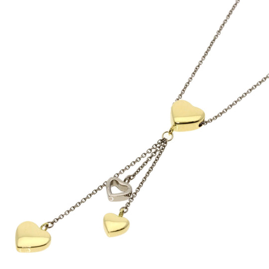 TIFFANY&Co. Necklace K18WG gold multi heart drop
