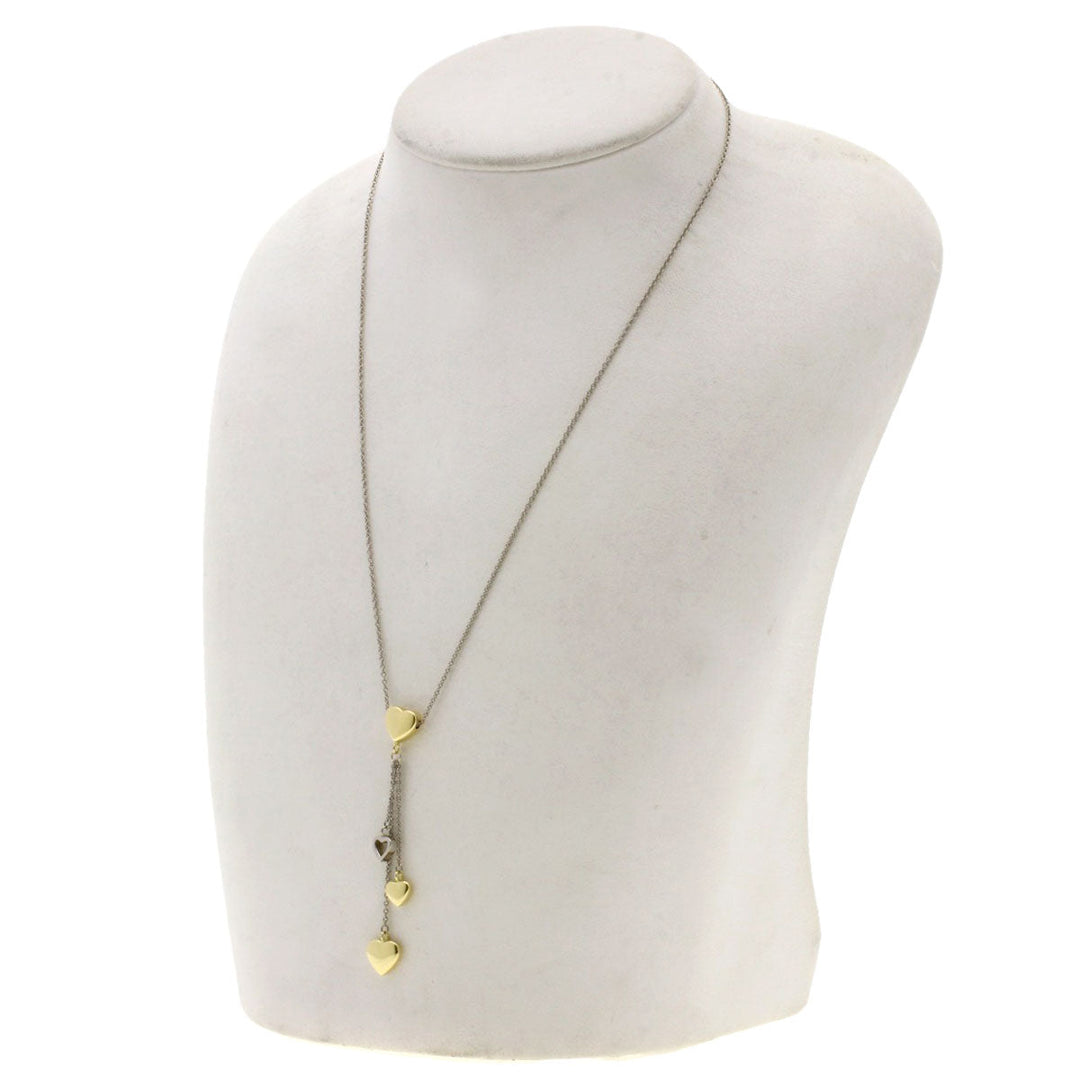 TIFFANY&Co. Necklace K18WG gold multi heart drop