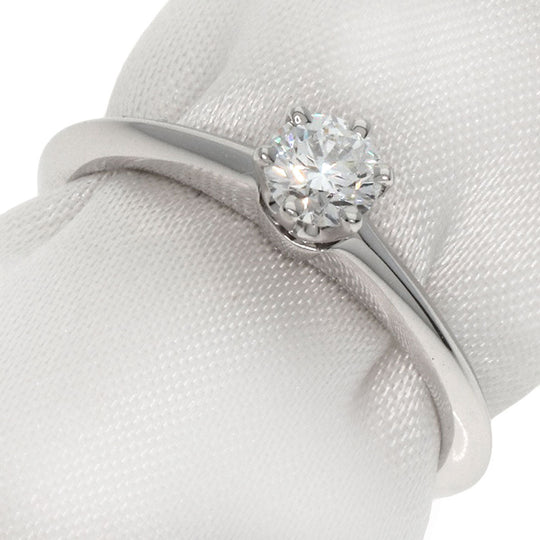 TIFFANY&Co. Ring PT950 Silver solitaire knife edge diamond Women Used Authentic