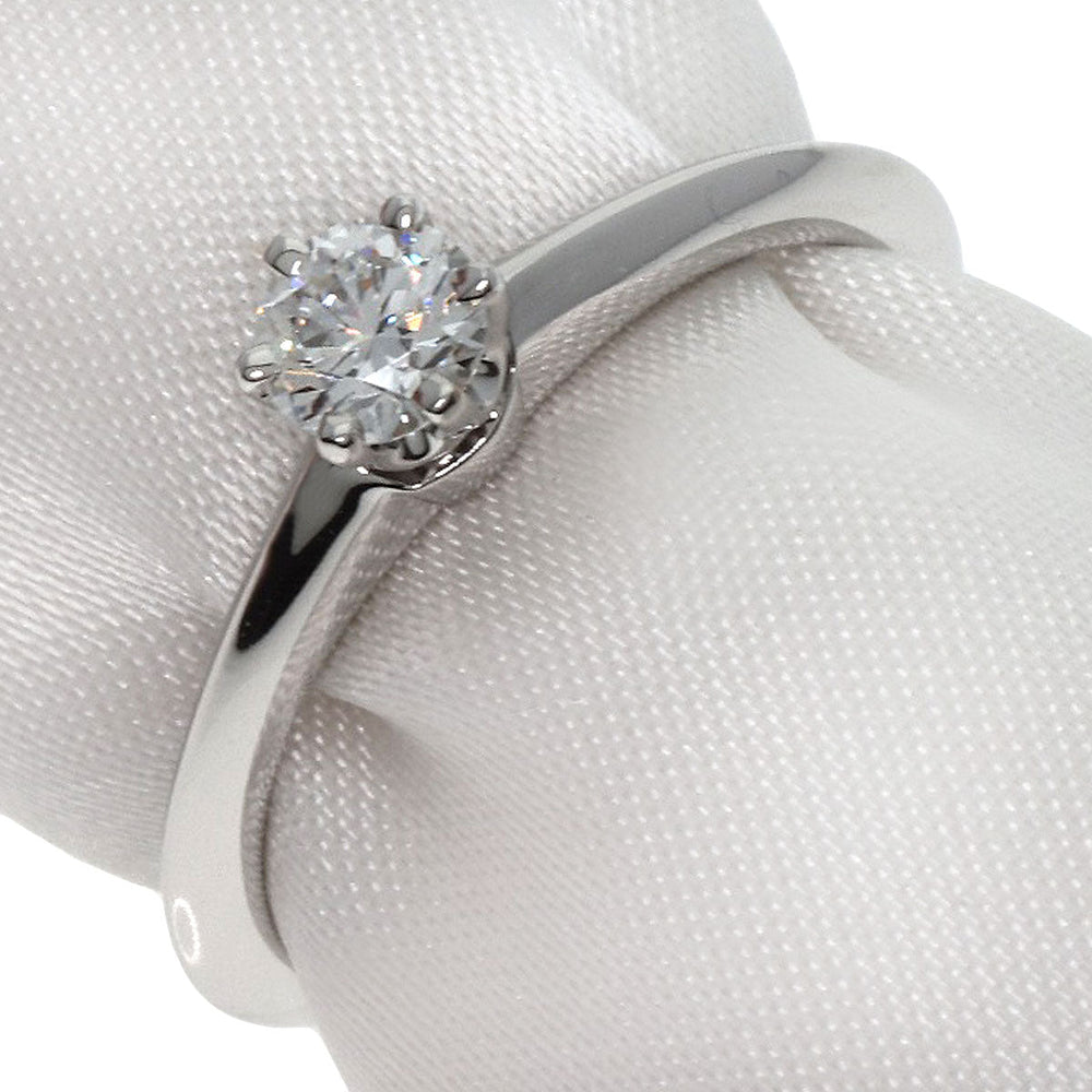 TIFFANY&Co. Ring PT950 Silver solitaire knife edge diamond Women Used Authentic