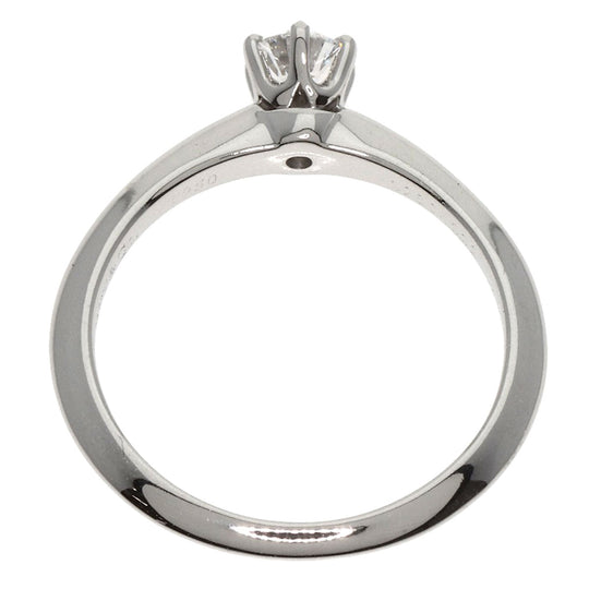 TIFFANY&Co. Ring PT950 Silver solitaire knife edge diamond Women Used Authentic