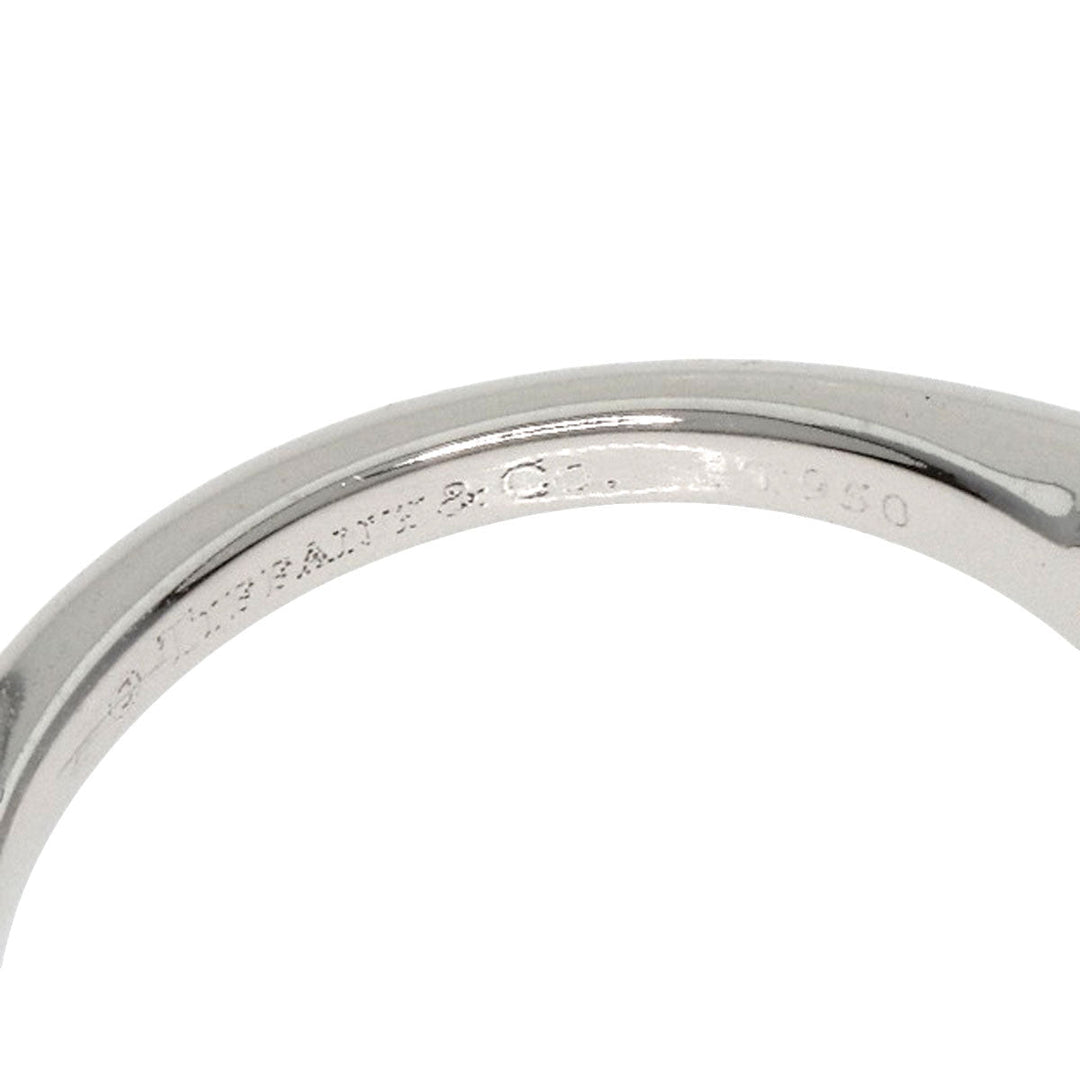TIFFANY&Co. Ring PT950 Silver solitaire knife edge diamond Women Used Authentic
