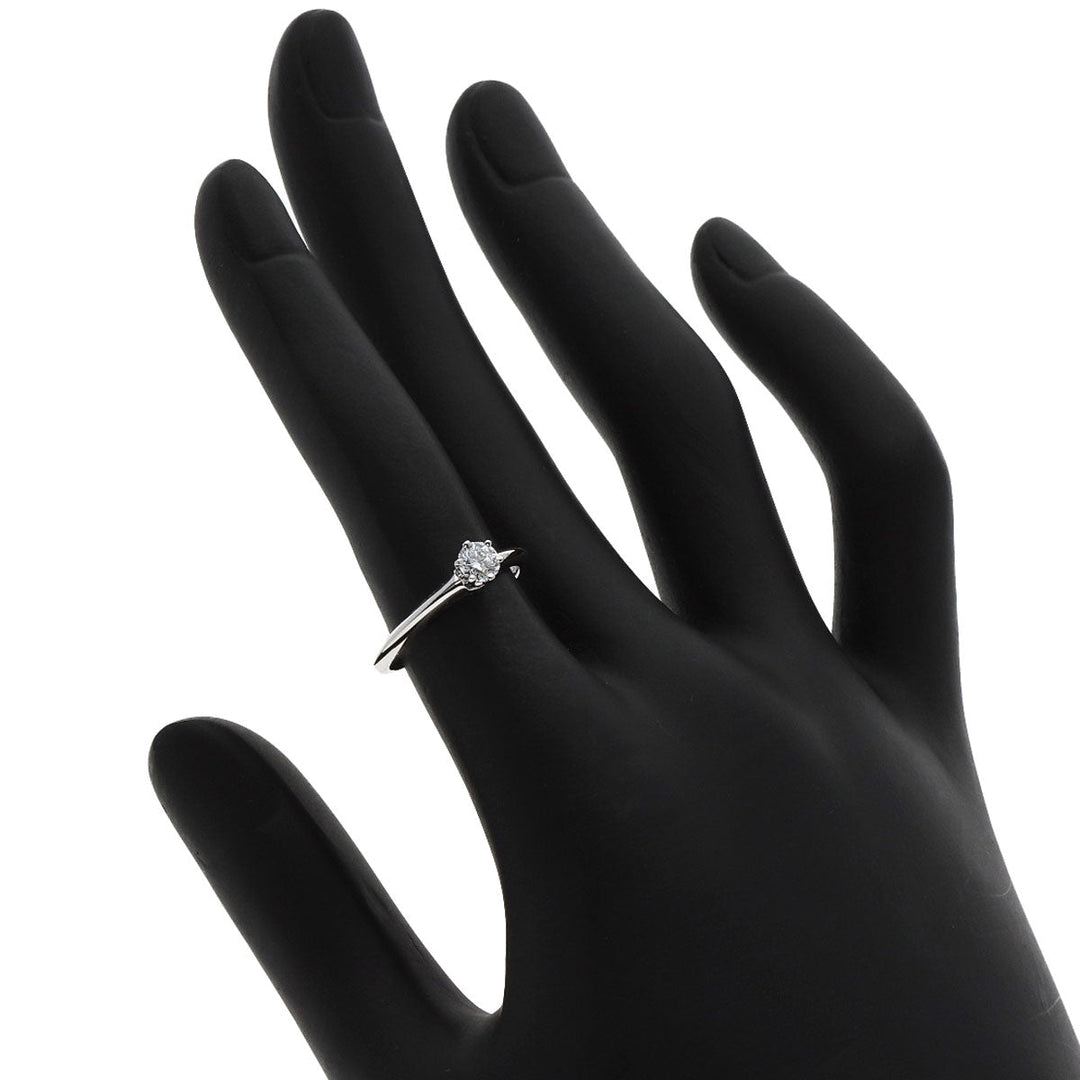 TIFFANY&Co. Ring PT950 Silver solitaire knife edge diamond Women Used Authentic