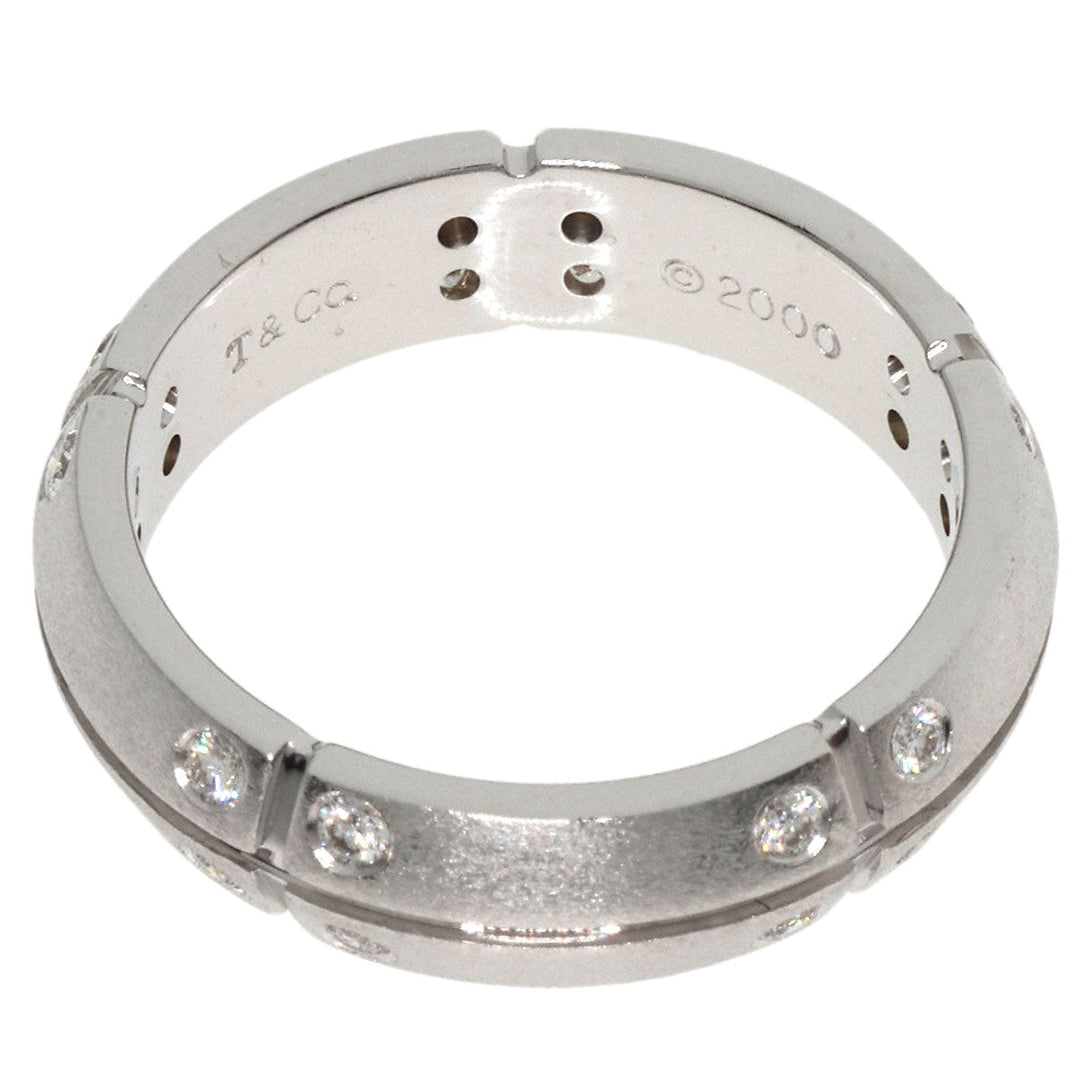 TIFFANY&Co. Ring K18WG Silver Streamerica Diamond Women Used Authentic