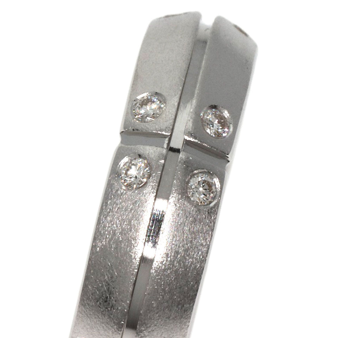 TIFFANY&Co. Ring K18WG Silver Streamerica Diamond Women Used Authentic