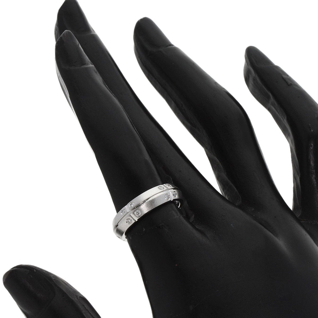 TIFFANY&Co. Ring K18WG Silver Streamerica Diamond