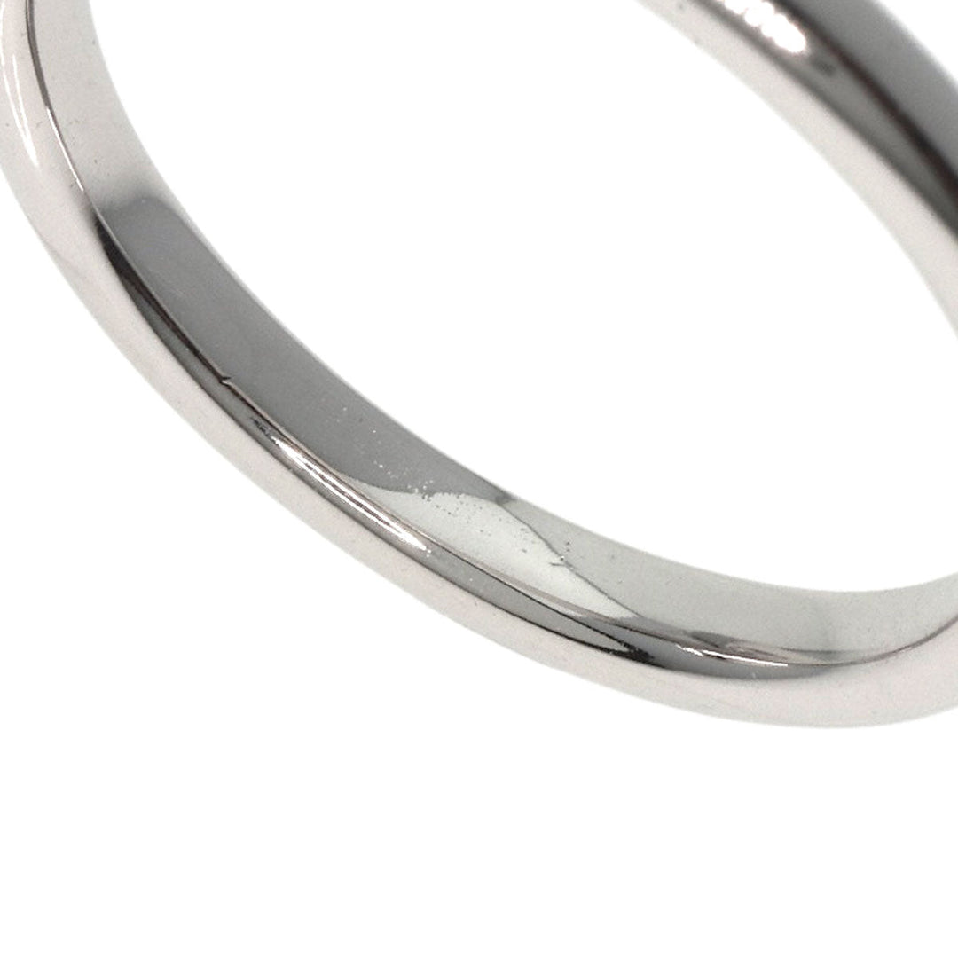 TIFFANY&Co. Ring K18WG Silver Heart Lock 3P Diamond Women Used Authentic