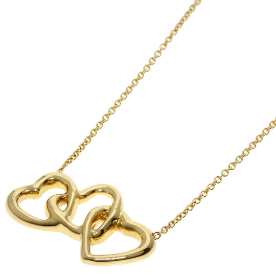 TIFFANY&Co. Necklace 18K Yellow Gold gold Triple heart Women Used Authentic