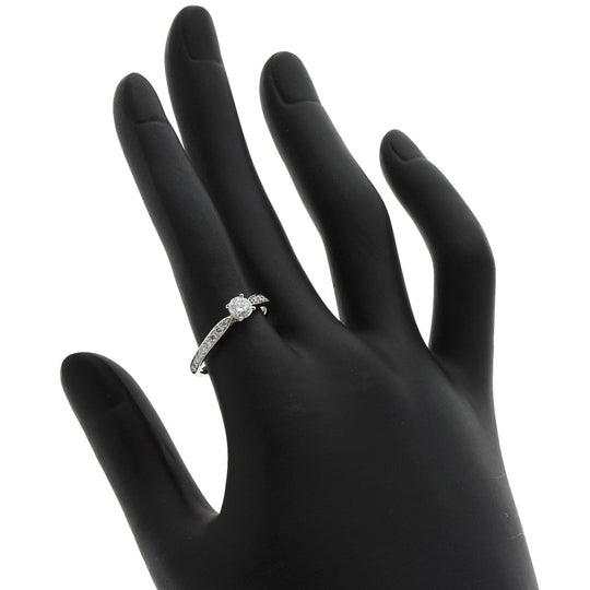 TIFFANY&Co. Ring PT950 Silver Harmony diamond Women Used Authentic