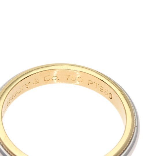 TIFFANY&Co. Ring K18YG , PT950 Silver Milgrain Women Used Authentic