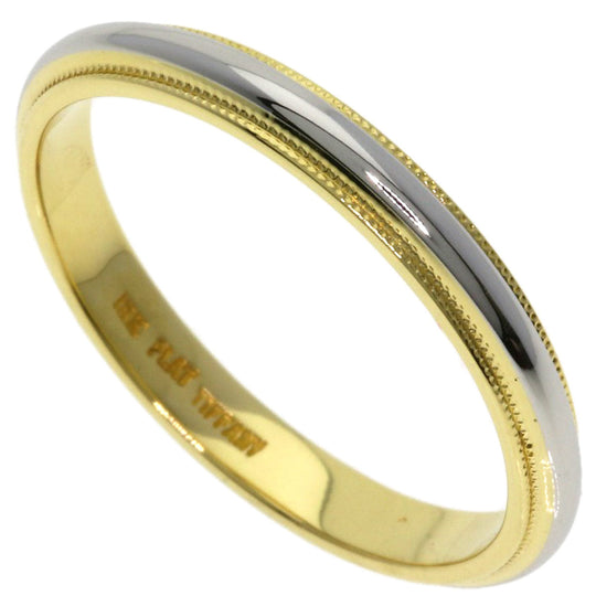 TIFFANY&Co. Ring K18YG , PT950 gold Milgrain Women Used Authentic