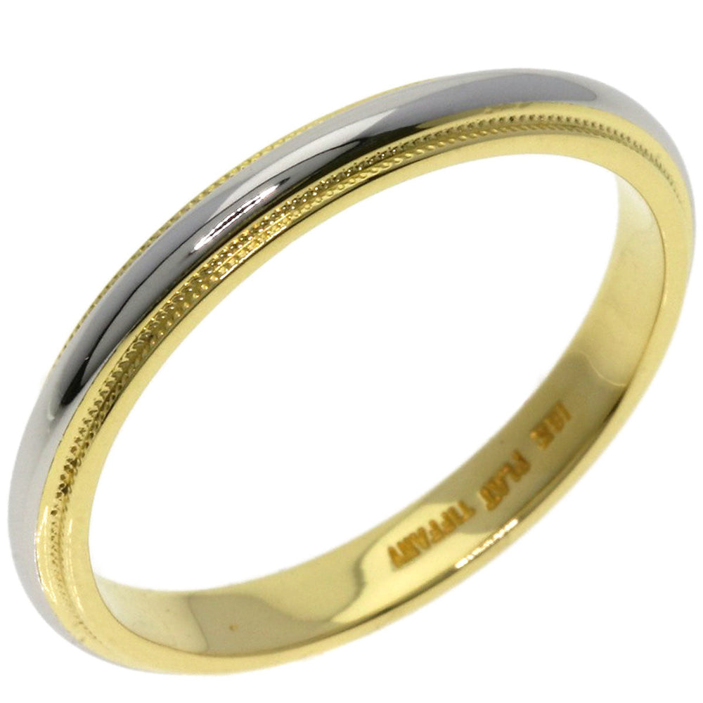 TIFFANY&Co. Ring K18YG , PT950 gold Milgrain Women Used Authentic