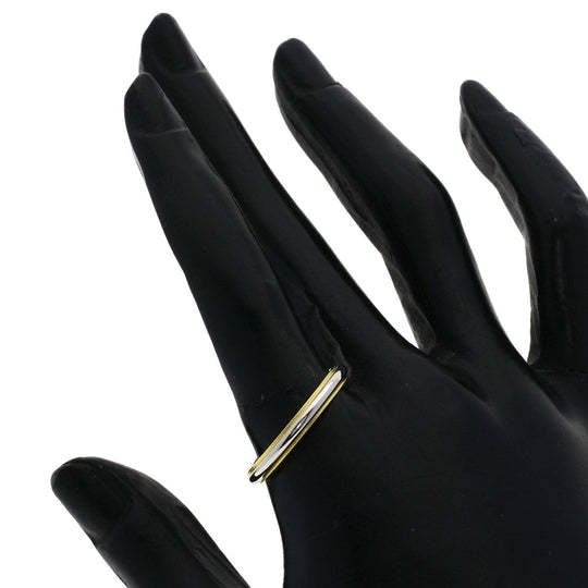 TIFFANY&Co. Ring K18YG , PT950 gold Milgrain Women Used Authentic