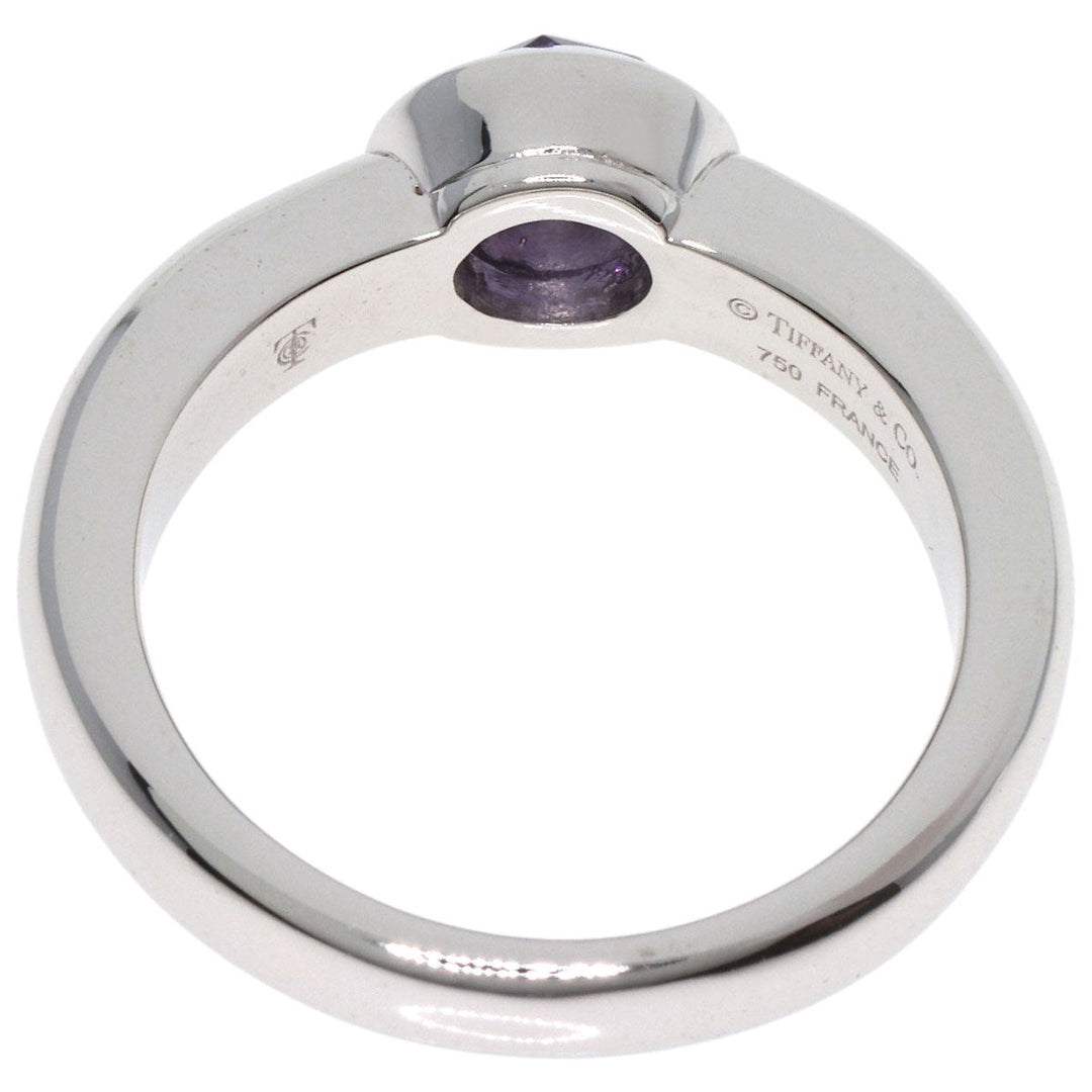 TIFFANY&Co. Ring K18WG Silver Rose Cut Amethyst