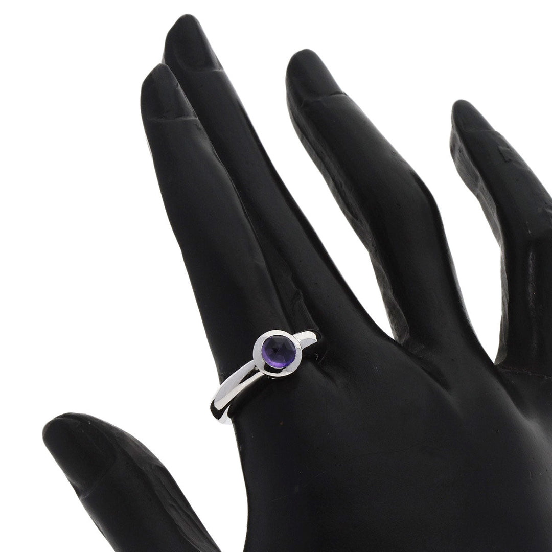 TIFFANY&Co. Ring K18WG Silver Rose Cut Amethyst