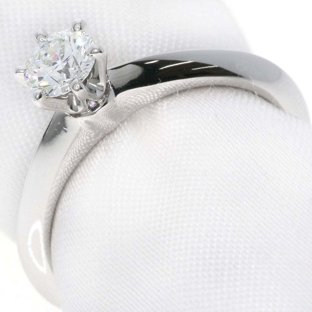 TIFFANY&Co. Ring PT950 Silver solitaire knife edge diamond Women Used Authentic