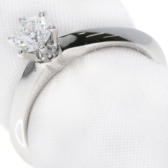 TIFFANY&Co. Ring PT950 Silver solitaire knife edge diamond Women Used Authentic