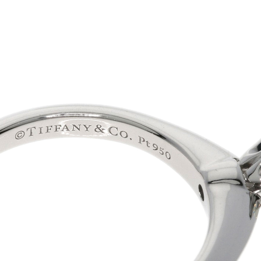 TIFFANY&Co. Ring PT950 Silver solitaire knife edge diamond Women Used Authentic