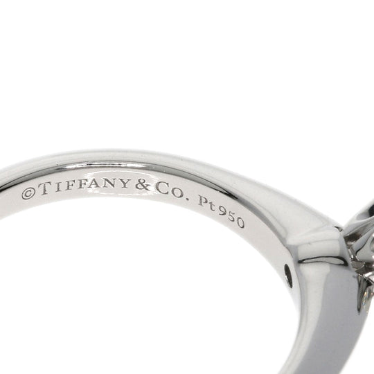 TIFFANY&Co. Ring PT950 Silver solitaire knife edge diamond Women Used Authentic