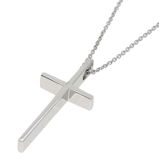 TIFFANY&Co. Necklace K18WG Silver Metrocross