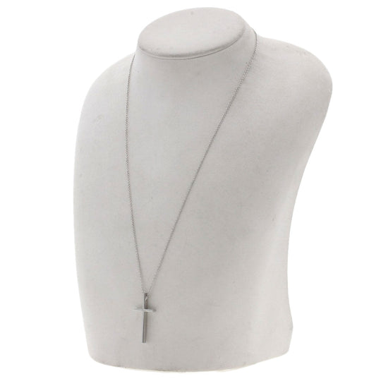 TIFFANY&Co. Necklace K18WG Silver Metrocross