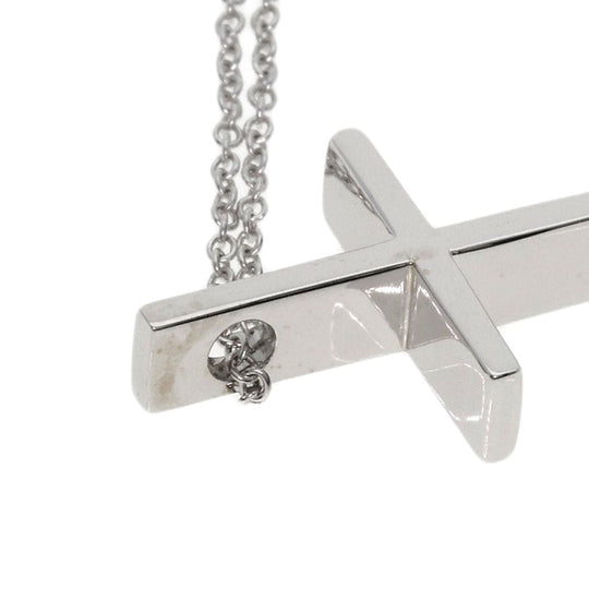 TIFFANY&Co. Necklace K18WG Silver Metrocross