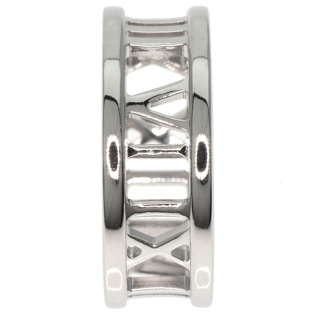 TIFFANY&Co. Ring K18WG Silver Atlas open Women Used Authentic
