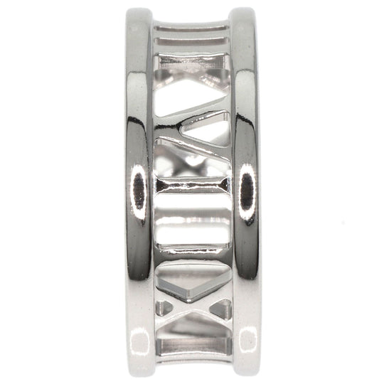 TIFFANY&Co. Ring K18WG Silver Atlas open Women Used Authentic