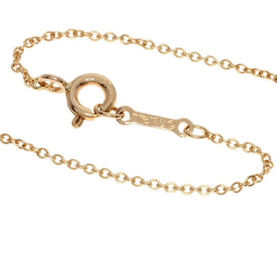 TIFFANY&Co. Necklace 18K Pink Gold gold Double rubbing heart diamond Women Used Authentic