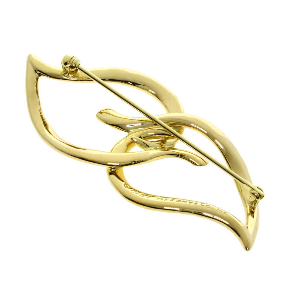 TIFFANY&Co. Brooch 18K Yellow Gold gold double leaf
