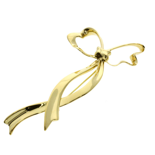 TIFFANY&Co. Brooch 18K Yellow Gold gold ribbon large