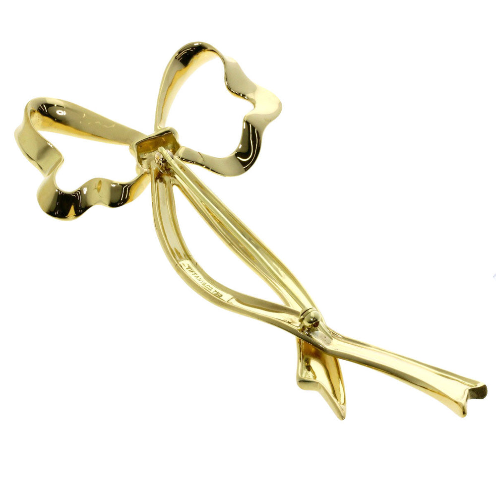 TIFFANY&Co. Brooch 18K Yellow Gold gold ribbon large