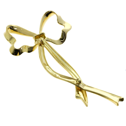 TIFFANY&Co. Brooch 18K Yellow Gold gold ribbon large
