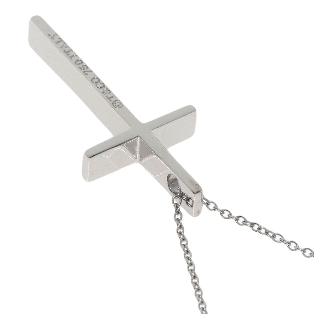 TIFFANY&Co. Necklace K18WG Silver Metrocross