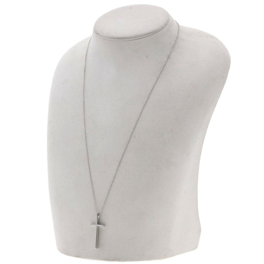 TIFFANY&Co. Necklace K18WG Silver Metrocross