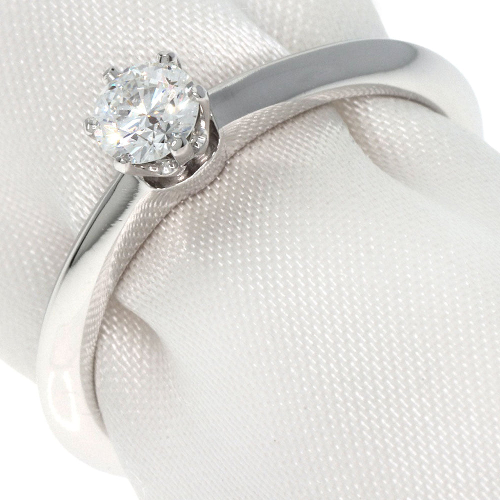 TIFFANY&Co. Ring PT950 Silver solitaire knife edge diamond Women Used Authentic