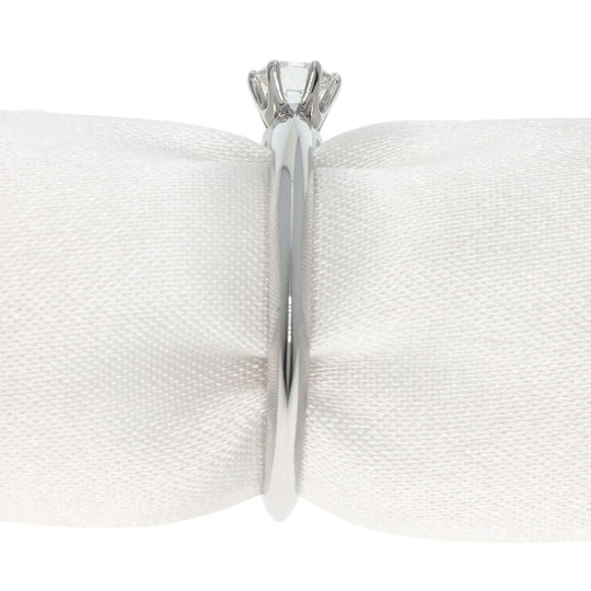TIFFANY&Co. Ring PT950 Silver solitaire knife edge diamond Women Used Authentic